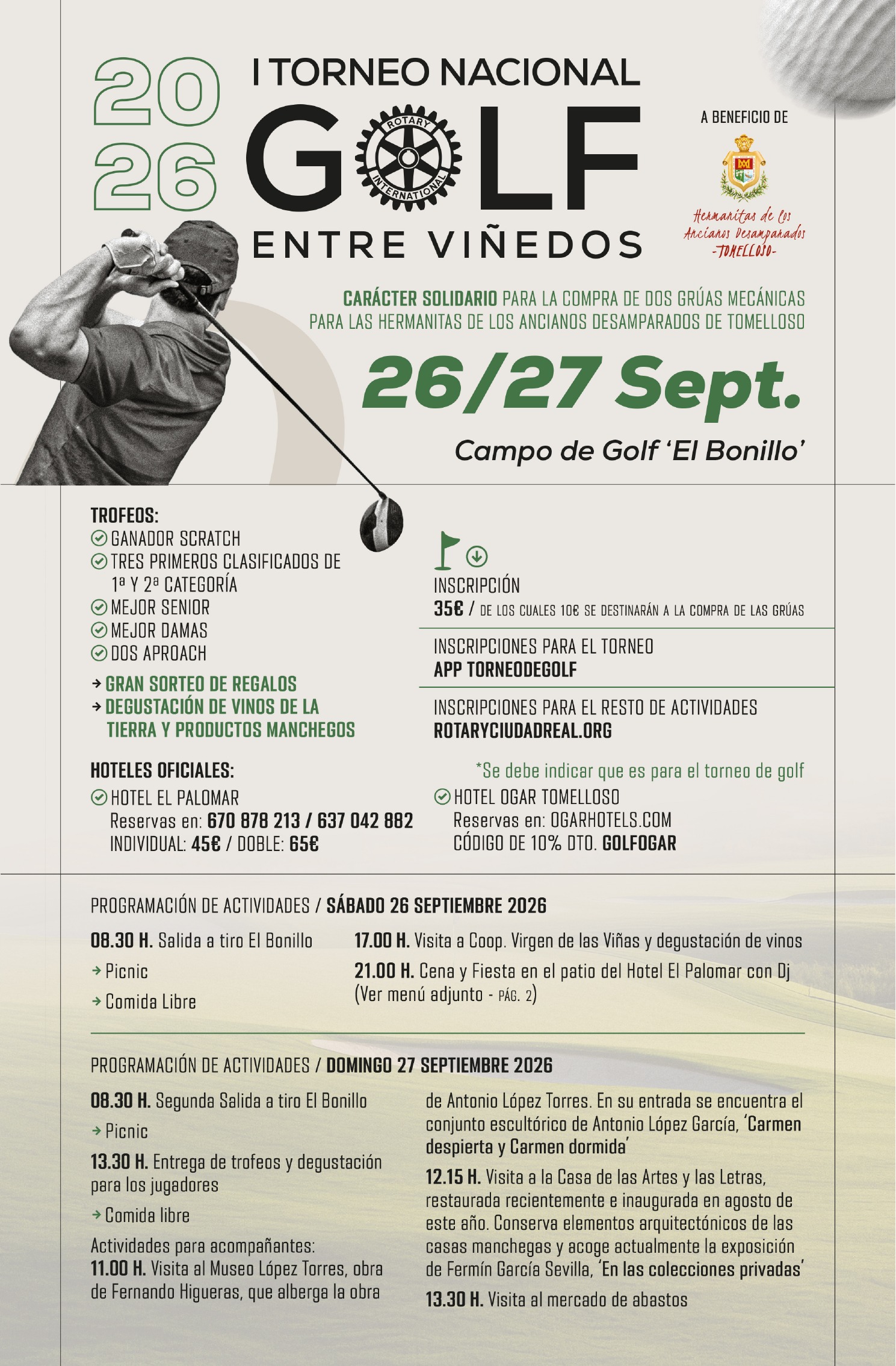 Cartel I Torneo Nacional Golf Entre Viñedos 2026
